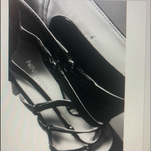 Nine West strappy booties stilettos black leather - Picture 4 of 8